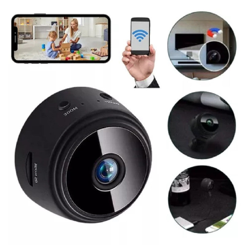 Mini cámara de seguridad magnética, WiFi inalámbrica pequeña cámara de visión nocturna, cámara de seguridad al aire libre para el hogar en interiores y exteriores