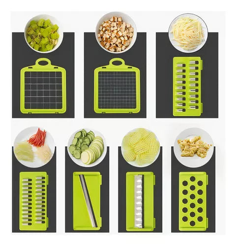 RALLADOR MULTI PROCESADOR MANUAL DE VERDURAS, VEGETALES Y QUESO 10 EN 1
