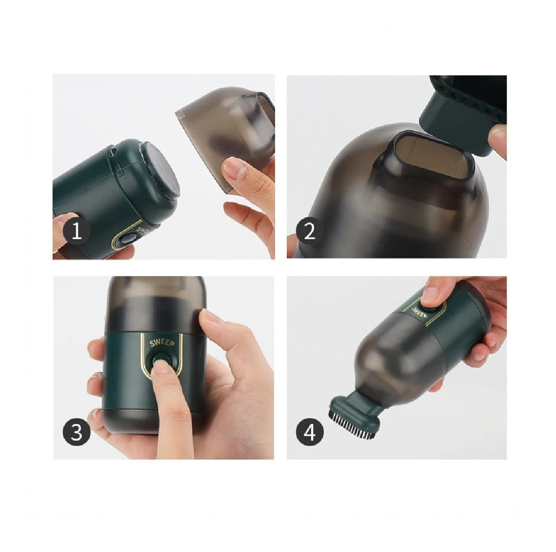 Aspiradora mini de escritorio, aspiradora para migas, aspiradora para teclado, inalámbrica, 360°, para portátil, mesa, ideal para limpiar polvo, migas, piano, ordenador, coche, etc., bonita mini aspiradora blanca para escritorio.