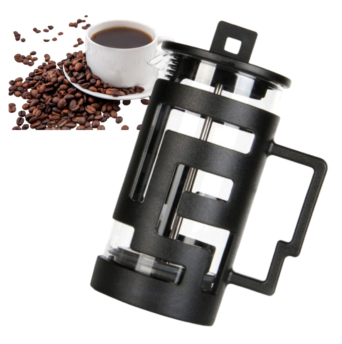 Prensa francesa 350 ml,cafetera prensa francesa de laberinto, con Émbolo de Acero Inoxidable y Agarradera de Plástico,Pequeño y fácil de transportar,adecuado para viajar