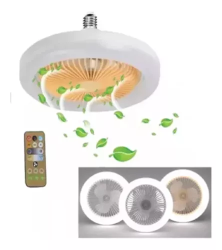 Ventilador de techo con luz con control remoto moderno, ventilador de luz de rosca de 3 velocidades, LED de perfil bajo, ventilador de techo pequeño cerrado para habitación de niños, dormitorio