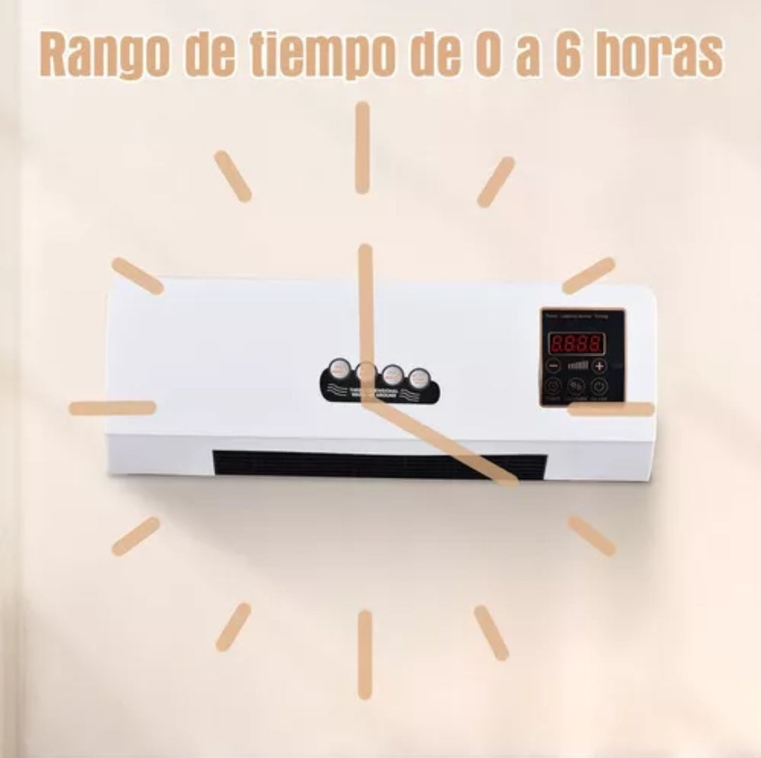 Calentador y aire acondicionado 1800W Calefacción y refrigeración temporizada Aire acondicionado eléctrico de pared Calentador Ventilador Control remoto