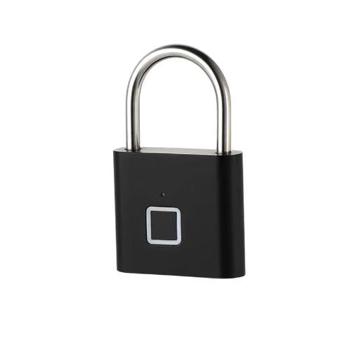 Candado de huellas dactilares ultra ligero con un toque abierto con carga USB para gimnasio, deportes, casillero de empleados escolares, valla, maleta, bicicleta, sin aplicación, sin Bluetooth, sin problemas