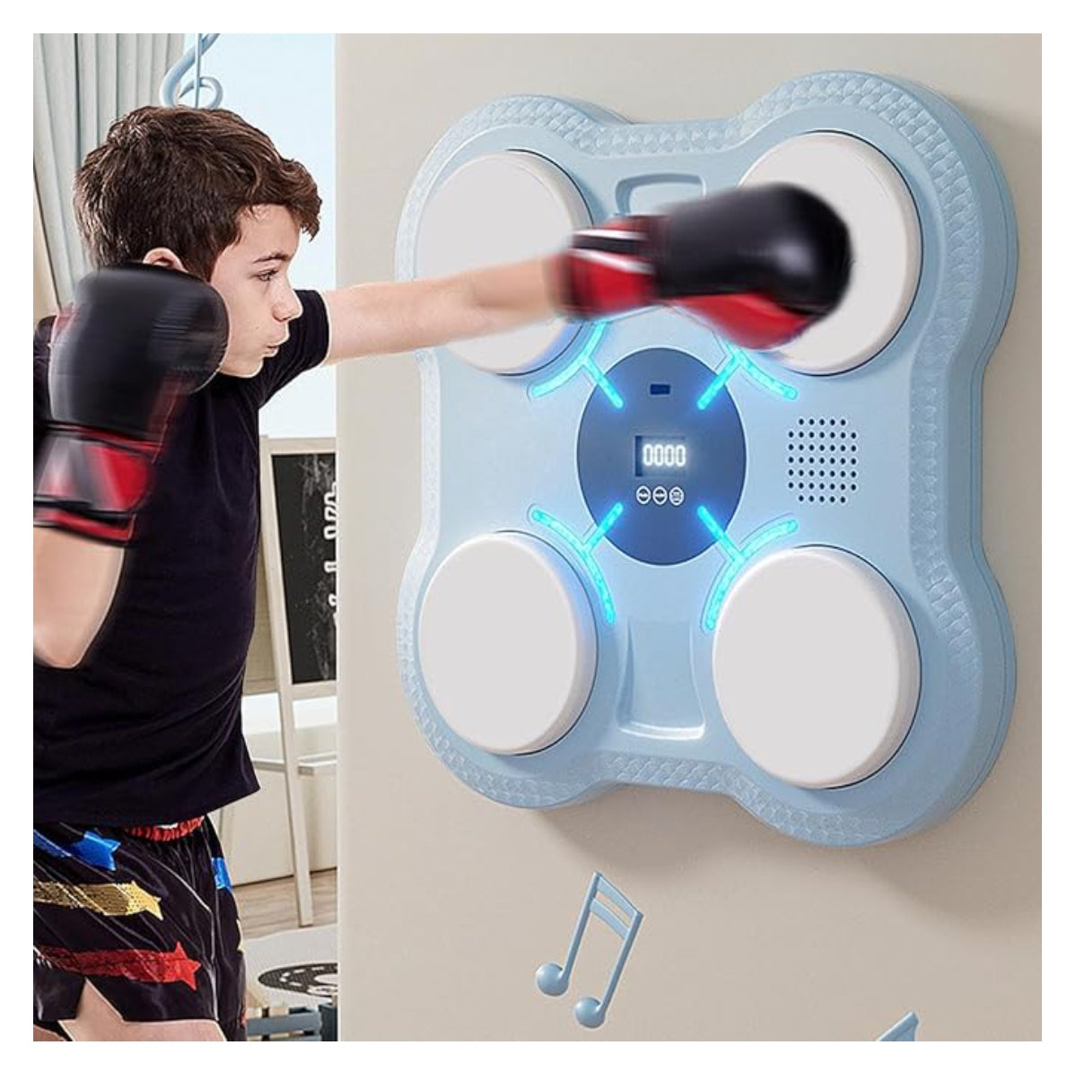 Máquina De Boxeo Para Niños Musical Inteligente Con Guantes