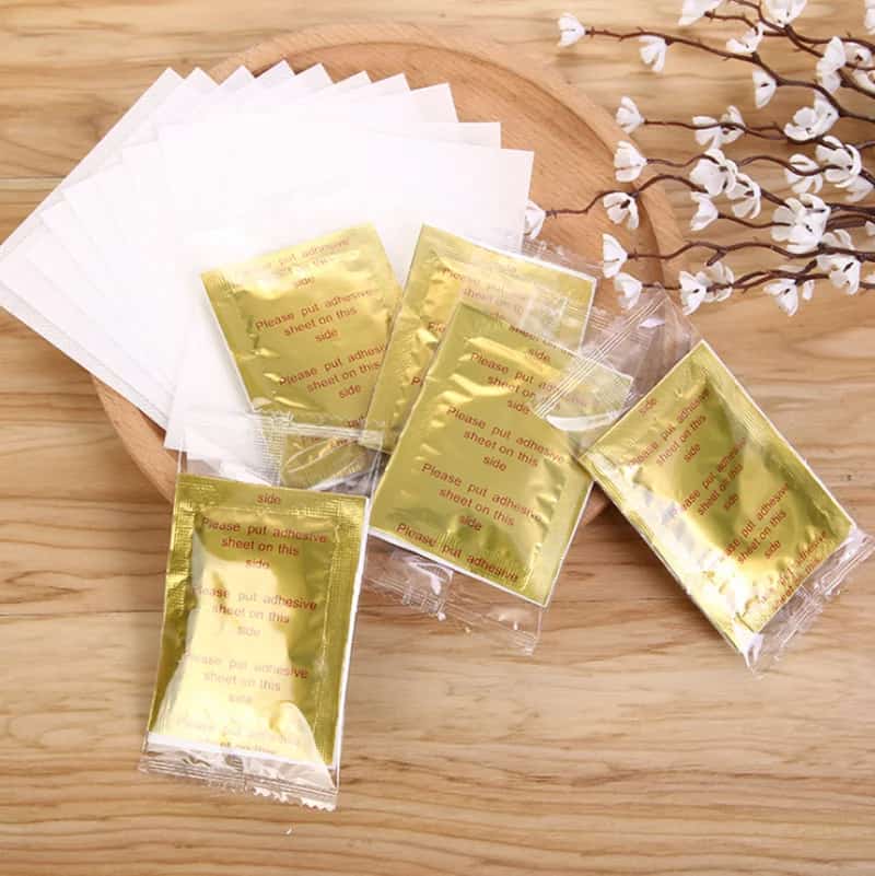 Kinoki-almohadillas de limpieza para pies, parche para pies, sal de jengibre, desintoxicación, 10 Uds. Por caja