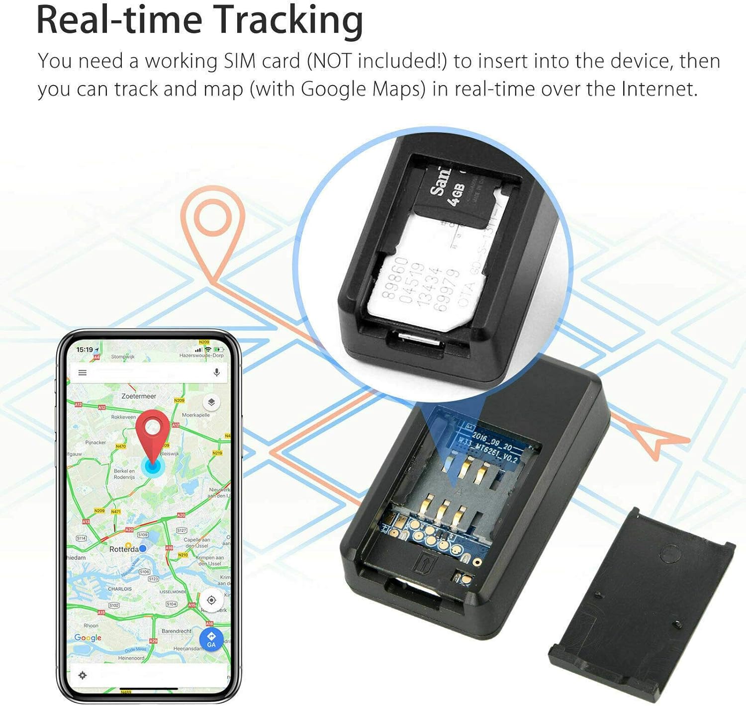 Mini Rastreador GPS Localizador de Voz GF07