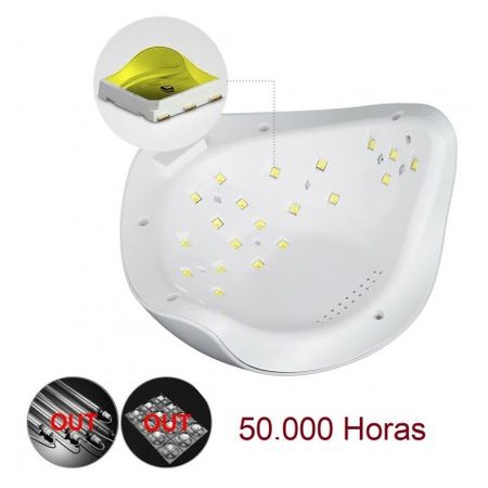 Lampara Para Uñas Led Uv Sun5 Secador Manicura Gel Esmalte 220v Profesional 48w ⚡