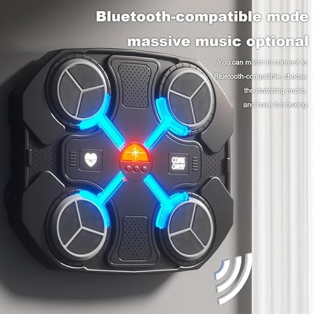 Máquina de boxeo musical para niños, juguetes deportivos para niños, montados en la pared, Bluetooth inteligentes, juguetes de entrenamiento con guante de boxeo, juguetes de ideas para niños