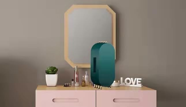 Soporte para aretes, caja de almacenamiento de joyas para mujer, plegable, acrílico, expositor, caja organizadora de joyas con espejo, adecuado para aretes, collares, anillos, diamantes, esmeraldas