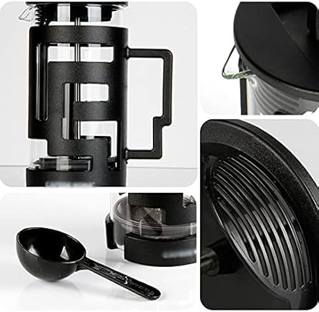 Prensa francesa 350 ml,cafetera prensa francesa de laberinto, con Émbolo de Acero Inoxidable y Agarradera de Plástico,Pequeño y fácil de transportar,adecuado para viajar