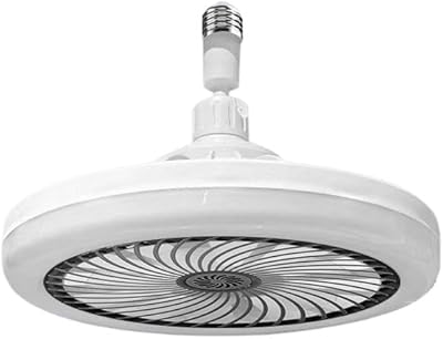 Ventilador de techo con luz con control remoto moderno, ventilador de luz de rosca de 3 velocidades, LED de perfil bajo, ventilador de techo pequeño cerrado para habitación de niños, dormitorio