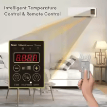 Calentador y aire acondicionado combinado de pared de escritorio 2 en 1, calentador eléctrico, aire acondicionado, función de temporización, calefacción y refrigeración.