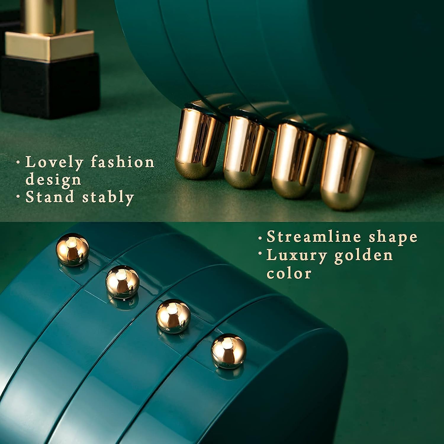 Soporte para aretes, caja de almacenamiento de joyas para mujer, plegable, acrílico, expositor, caja organizadora de joyas con espejo, adecuado para aretes, collares, anillos, diamantes, esmeraldas