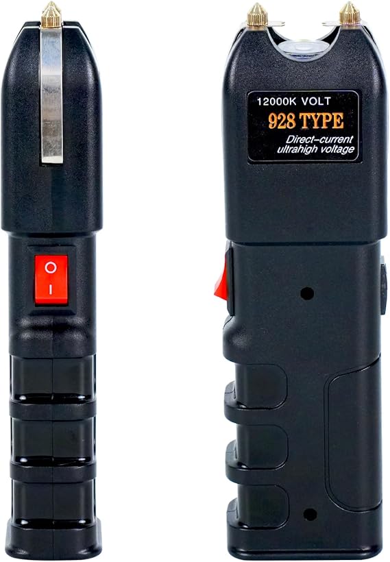 taser 928 Linterna LED para autodefensa, portátil y recargable, estándar, negro