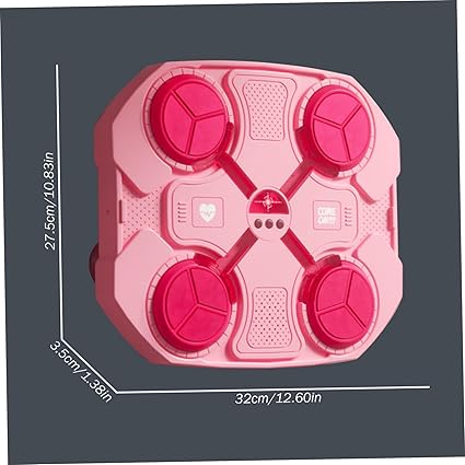 Máquina de boxeo musical para niños, máquina de boxeo musical con guantes de boxeo para niños, máquina de boxeo montada en la pared con luz, máquina de entrenamiento de música de boxeo