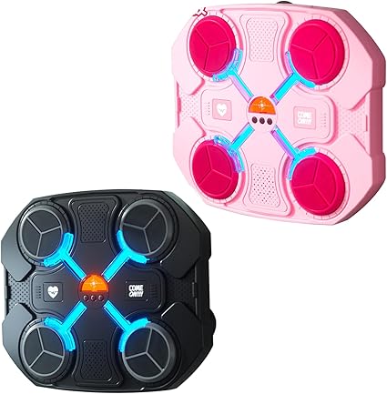 Máquina de boxeo musical para niños, máquina de boxeo musical con guantes de boxeo para niños, máquina de boxeo montada en la pared con luz, máquina de entrenamiento de música de boxeo