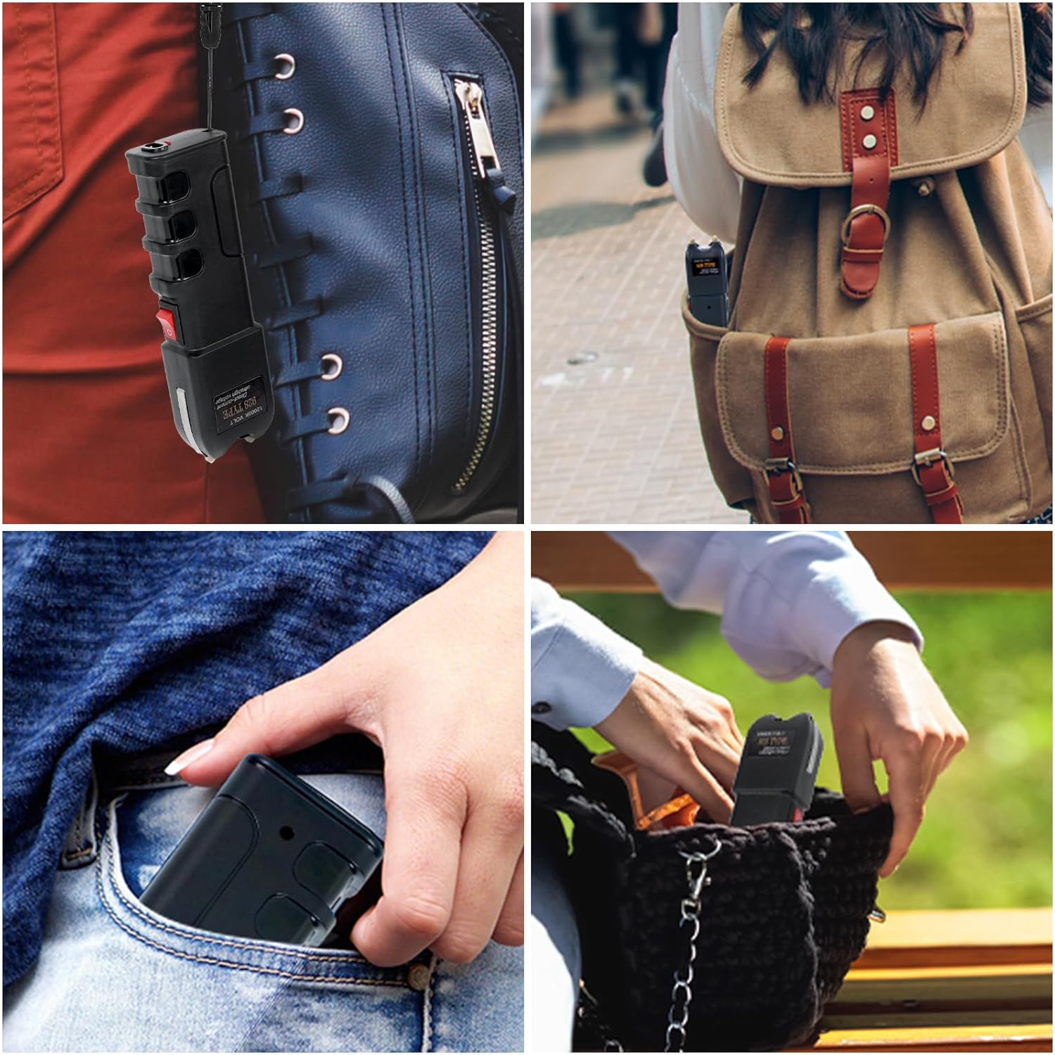 taser 928 Linterna LED para autodefensa, portátil y recargable, estándar, negro